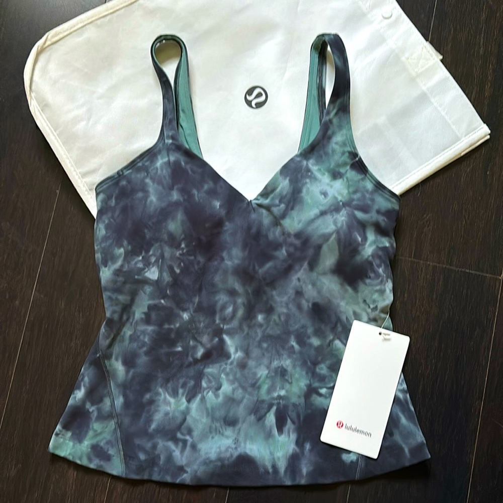 LULULEMON ALIGN TANK *WAIST DIAMOND DYE SILVER BLUE TIDEWATER TEAL GRAPHITE NWT